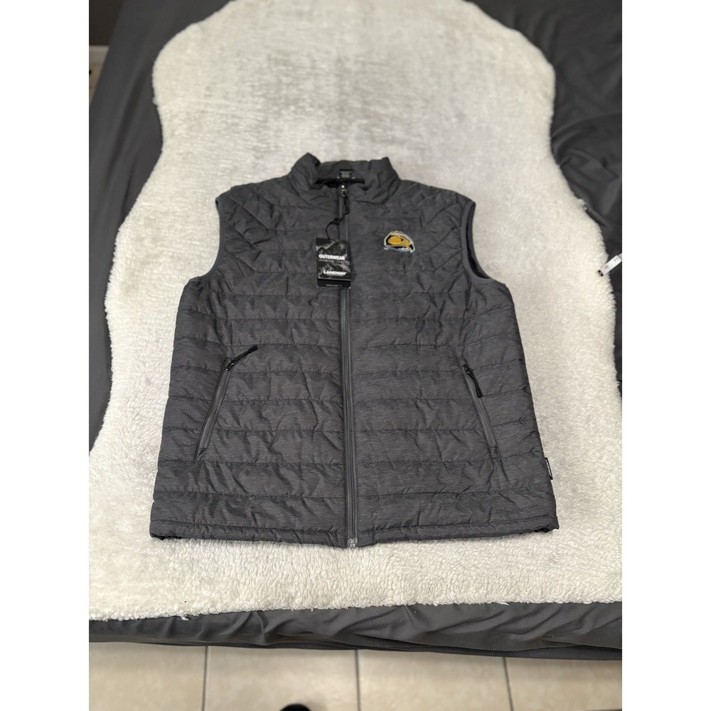 Landway Puffer‎ Vest Men's Medium Gray Zip Front Sleeveless Insulated Fort Lewis